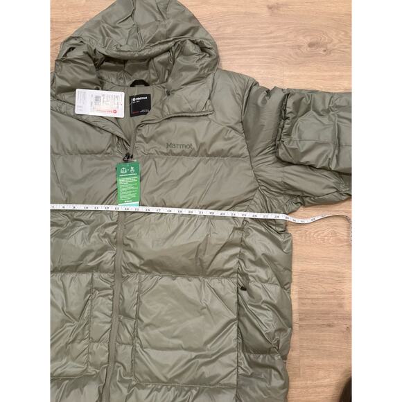 MARMOT Guides 700 Down Hoody Mens 3XT TALL Winter Parka/Jacket/Coat Green $300 - Picture 8 of 11